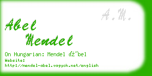 abel mendel business card